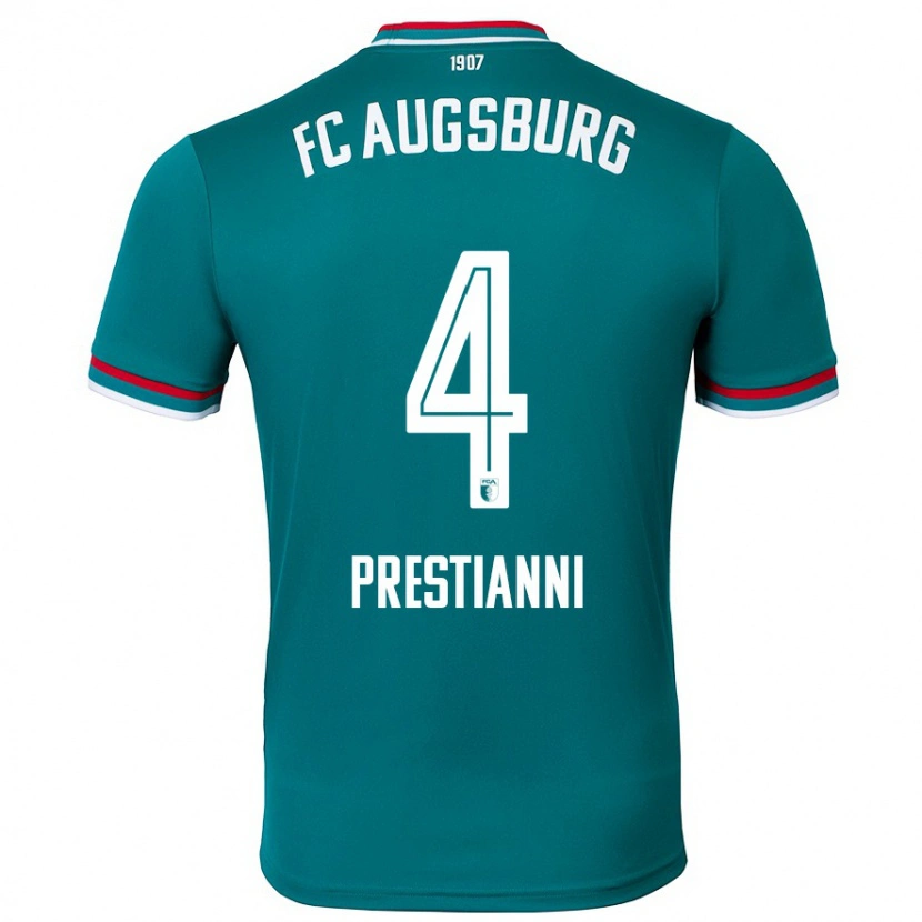 Danxen Mujer Camiseta Luis Prestianni #4 Verde Oscuro 2ª Equipación 2024/25 La Camisa México