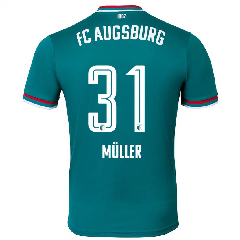 Danxen Mujer Camiseta Noah Müller #31 Verde Oscuro 2ª Equipación 2024/25 La Camisa México
