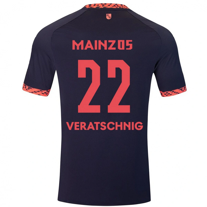 Danxen Mujer Camiseta Nikolas Veratschnig #22 Azul Coral Rojo 2ª Equipación 2024/25 La Camisa México