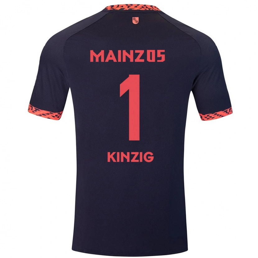 Danxen Mujer Camiseta Maximilian Kinzig #1 Azul Coral Rojo 2ª Equipación 2024/25 La Camisa México