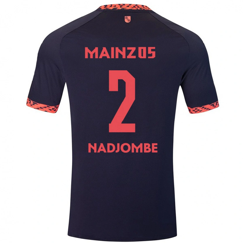 Danxen Mujer Camiseta Jean-Marie Nadjombe #2 Azul Coral Rojo 2ª Equipación 2024/25 La Camisa México