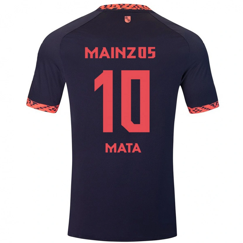 Danxen Mujer Camiseta Ken Mata #10 Azul Coral Rojo 2ª Equipación 2024/25 La Camisa México