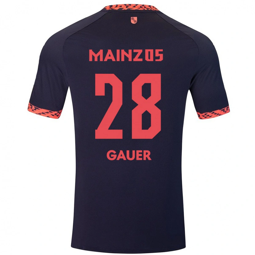 Danxen Mujer Camiseta Luke Gauer #28 Azul Coral Rojo 2ª Equipación 2024/25 La Camisa México