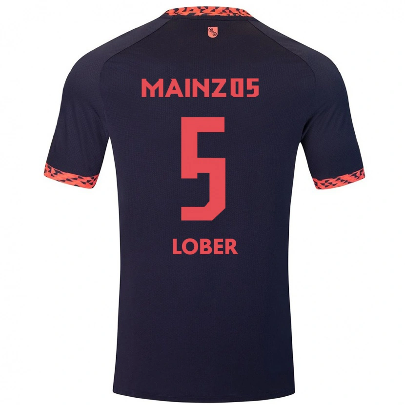 Danxen Mujer Camiseta Jana Löber #5 Azul Coral Rojo 2ª Equipación 2024/25 La Camisa México