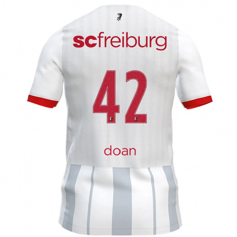 Danxen Mujer Camiseta Ritsu Doan #42 Blanco Gris 2ª Equipación 2024/25 La Camisa México
