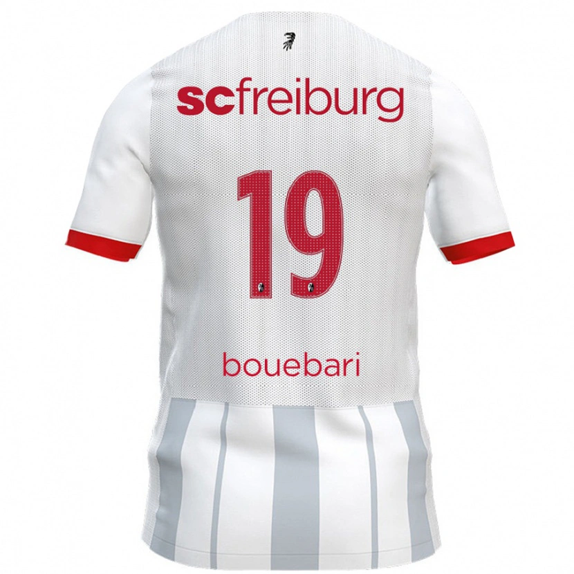 Danxen Mujer Camiseta Franci Bouebari #19 Blanco Gris 2ª Equipación 2024/25 La Camisa México