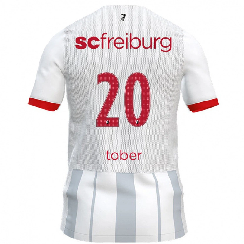 Danxen Mujer Camiseta Louis Tober #20 Blanco Gris 2ª Equipación 2024/25 La Camisa México
