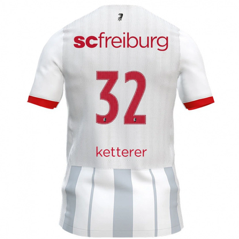 Danxen Mujer Camiseta Ashley Ketterer #32 Blanco Gris 2ª Equipación 2024/25 La Camisa México