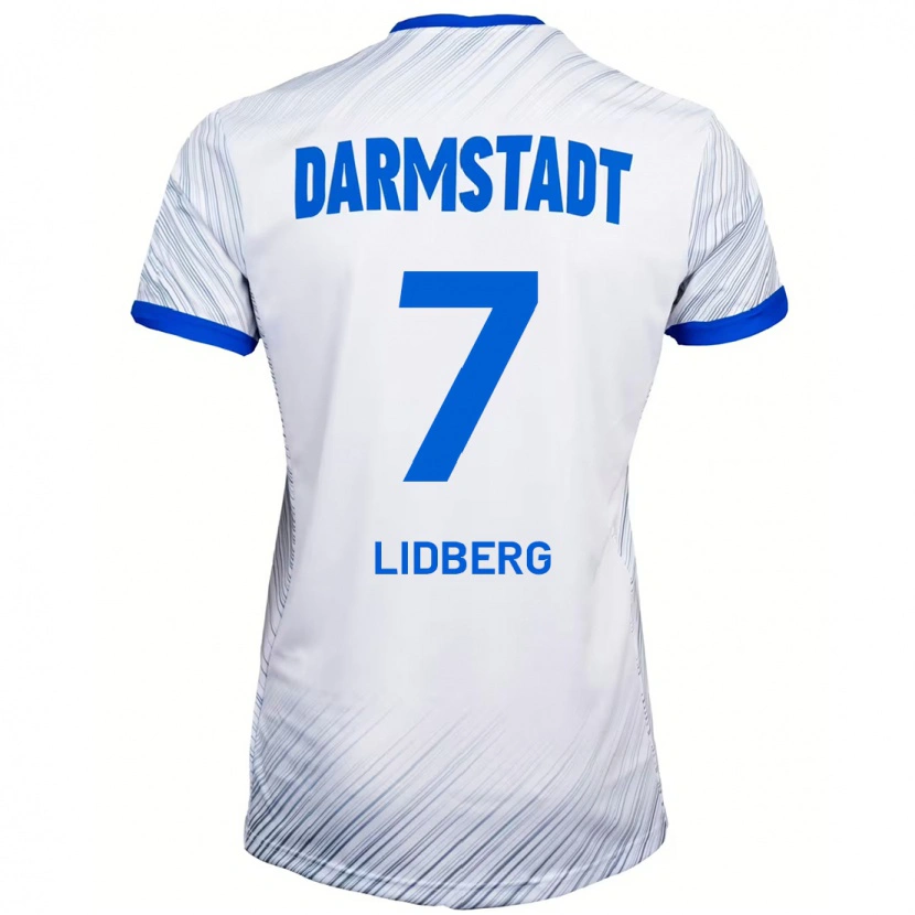 Danxen Mujer Camiseta Isac Lidberg #7 Blanco Azul 2ª Equipación 2024/25 La Camisa México