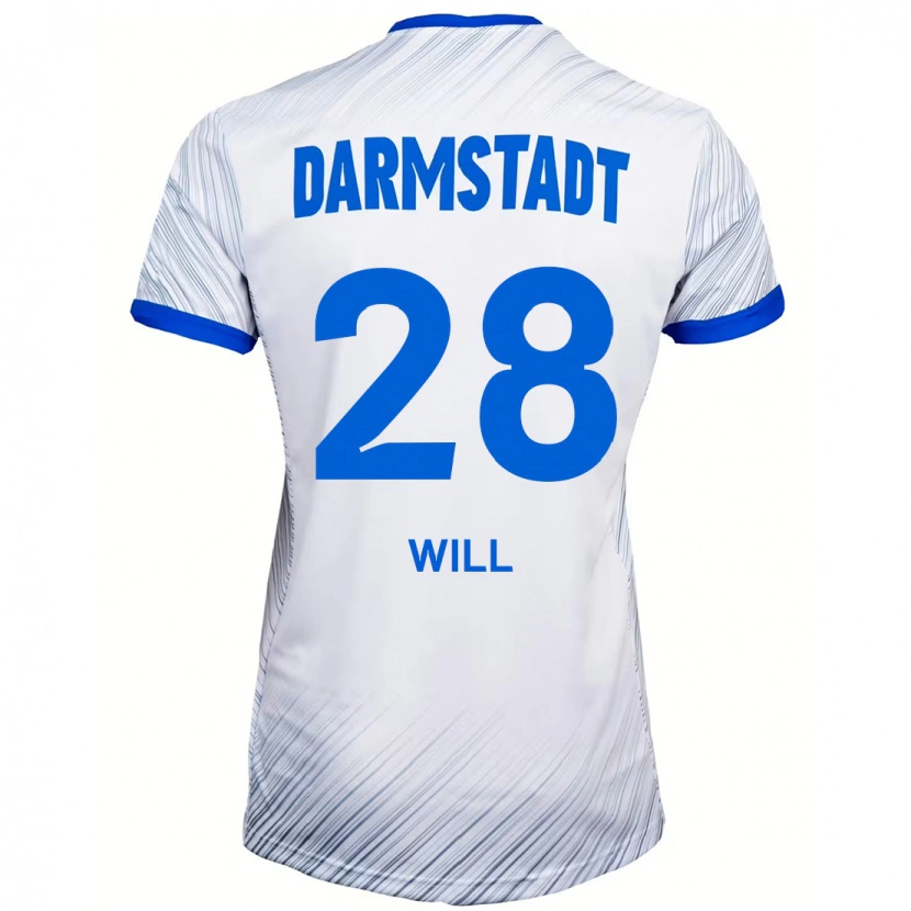 Danxen Mujer Camiseta Paul Will #28 Blanco Azul 2ª Equipación 2024/25 La Camisa México