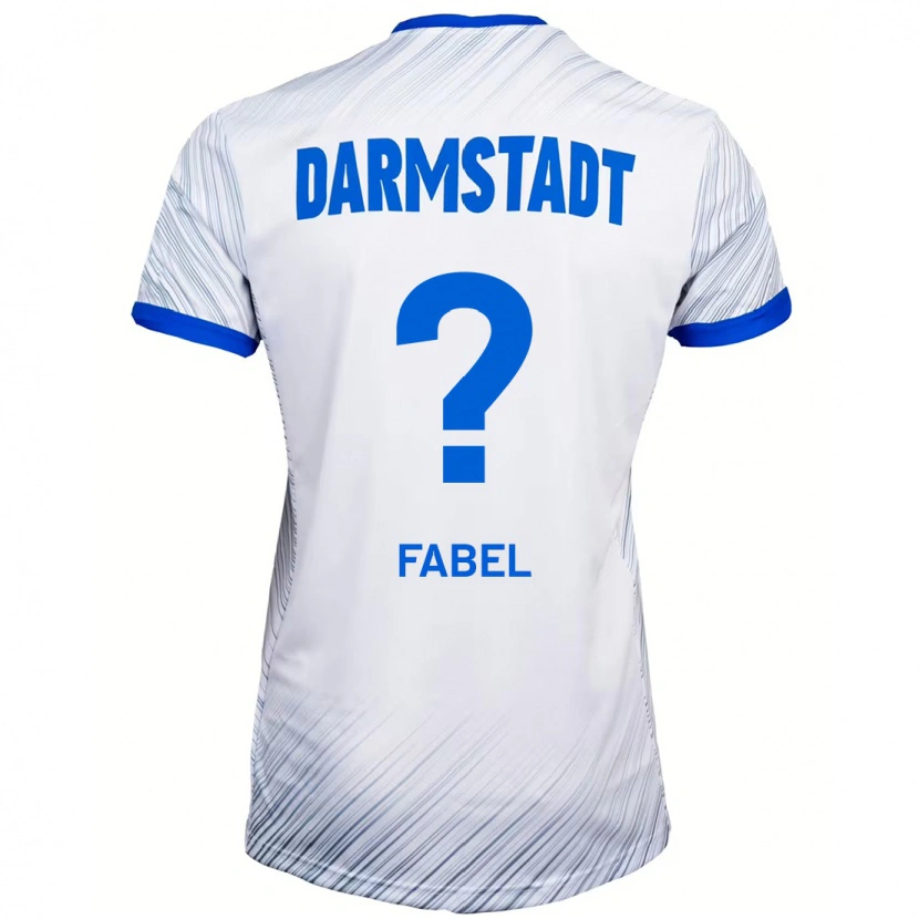 Danxen Mujer Camiseta Lukas Fabel #0 Blanco Azul 2ª Equipación 2024/25 La Camisa México