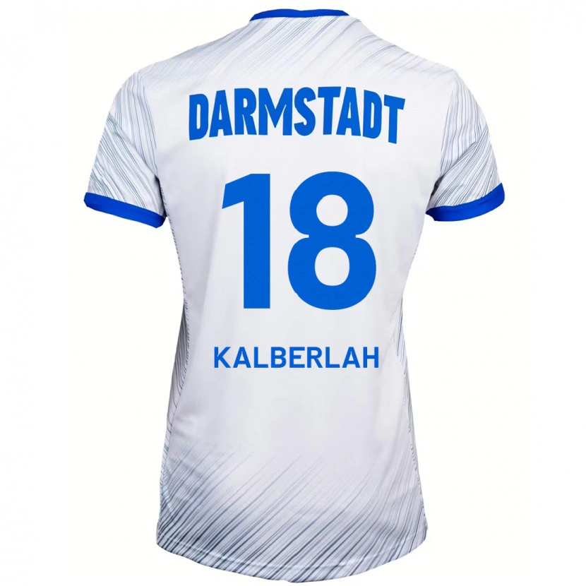 Danxen Mujer Camiseta Simon Kalberlah #18 Blanco Azul 2ª Equipación 2024/25 La Camisa México