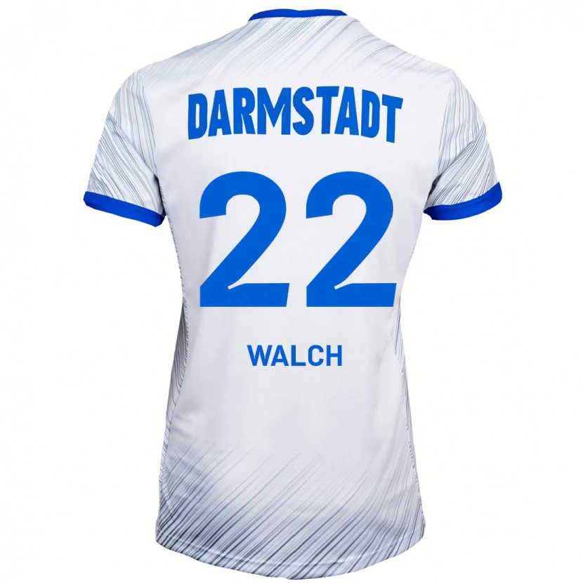 Danxen Mujer Camiseta Leon Walch #22 Blanco Azul 2ª Equipación 2024/25 La Camisa México