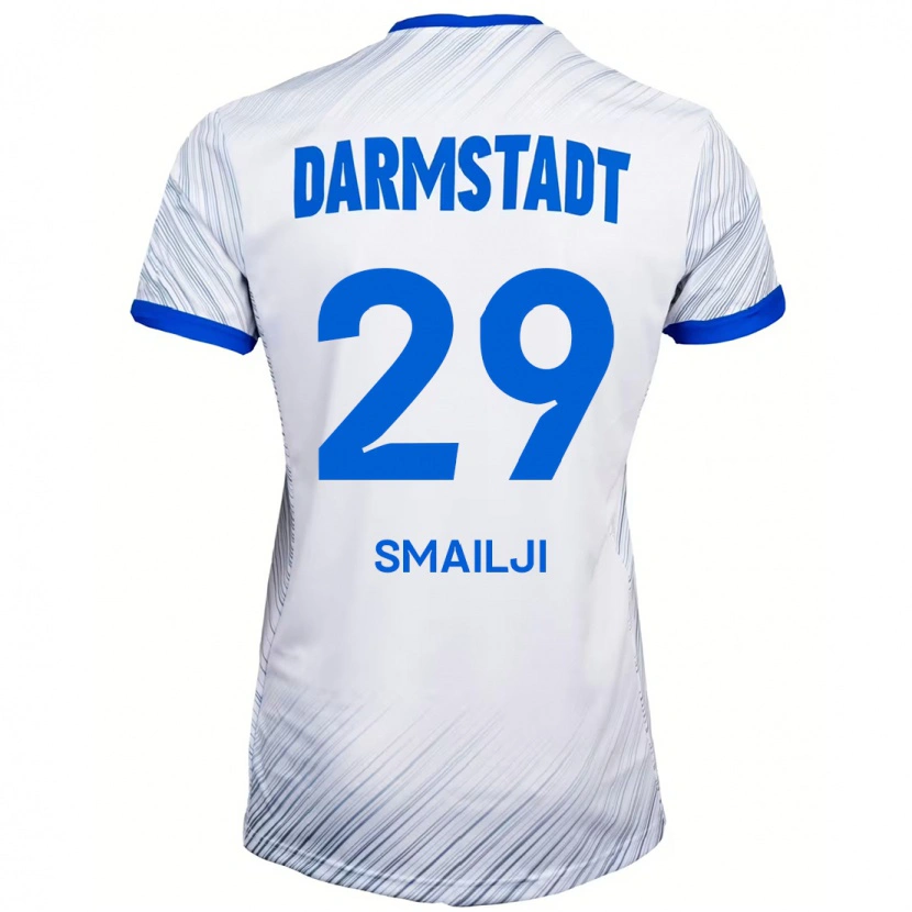 Danxen Mujer Camiseta Esad Smailji #29 Blanco Azul 2ª Equipación 2024/25 La Camisa México