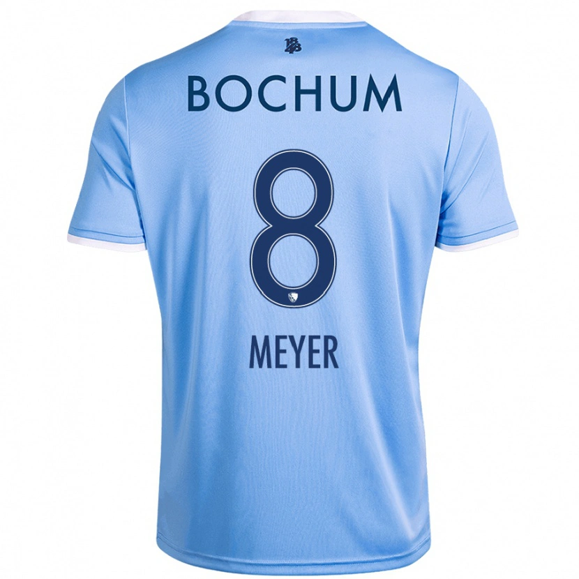 Danxen Mujer Camiseta Tom Meyer #8 Azul Cielo 2ª Equipación 2024/25 La Camisa México