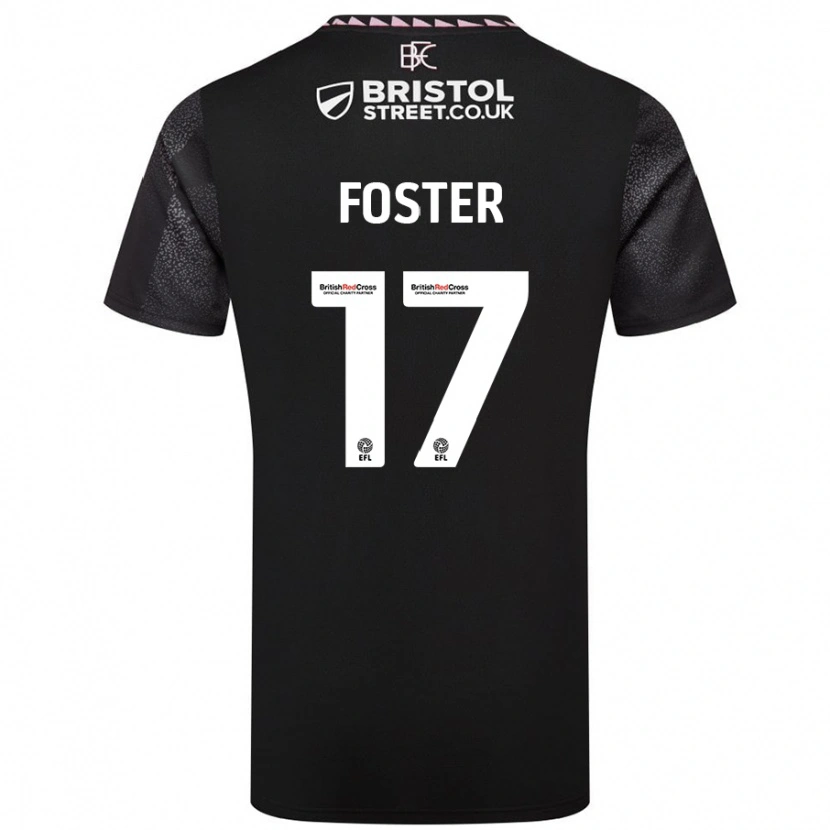 Danxen Mujer Camiseta Lyle Foster #17 Negro 2ª Equipación 2024/25 La Camisa México