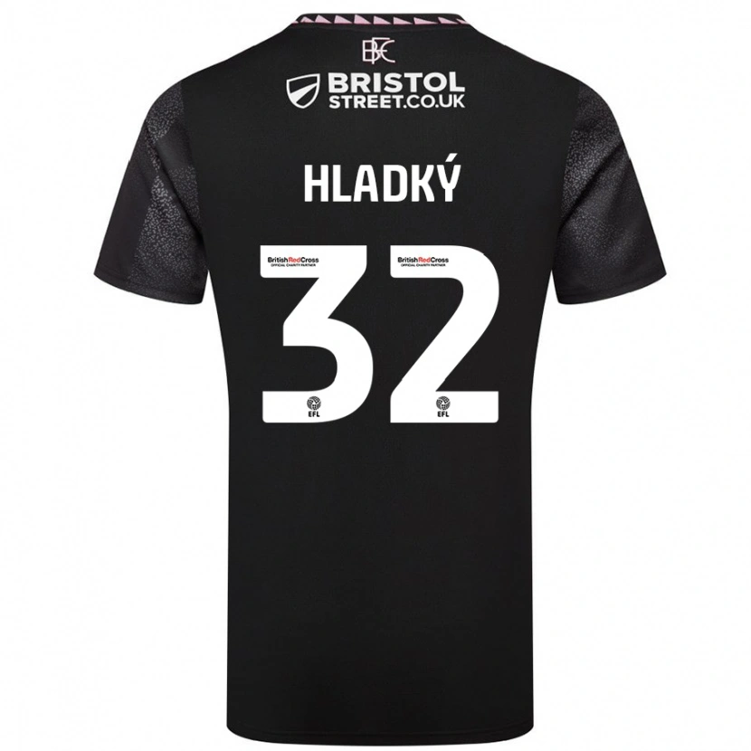 Danxen Mujer Camiseta Vaclav Hladky #32 Negro 2ª Equipación 2024/25 La Camisa México