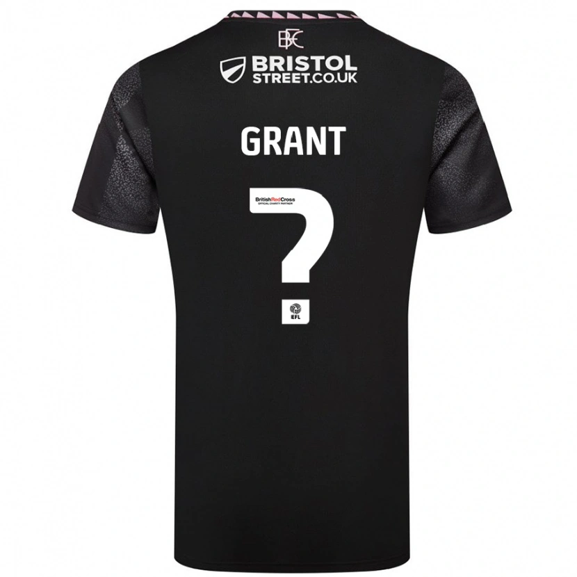 Danxen Mujer Camiseta Bradley Grant #0 Negro 2ª Equipación 2024/25 La Camisa México