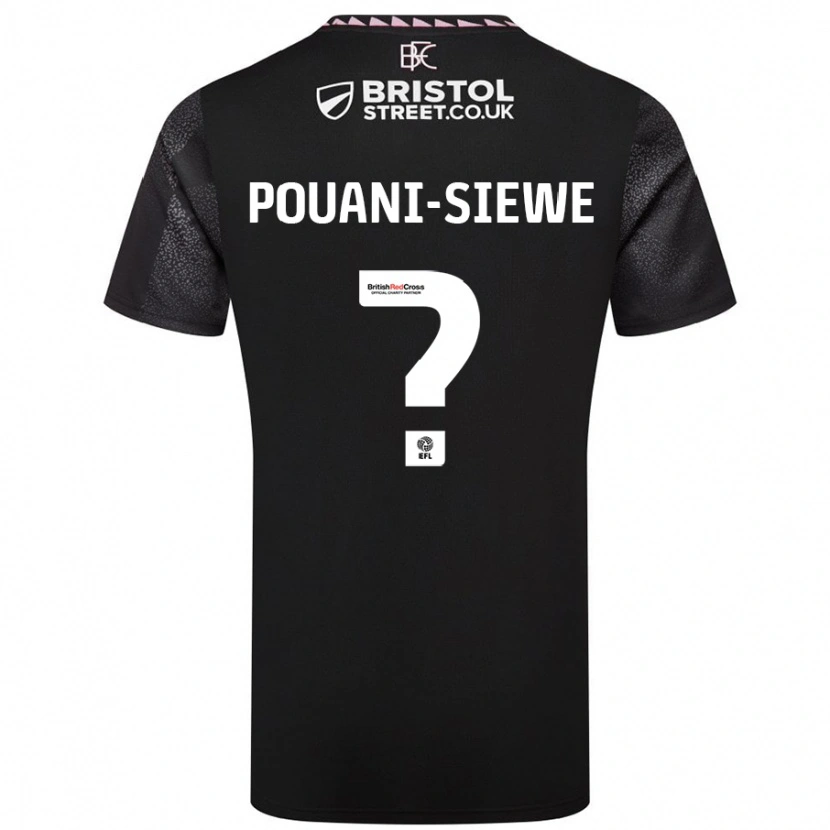 Danxen Mujer Camiseta Brandon Pouani-Siewe #0 Negro 2ª Equipación 2024/25 La Camisa México