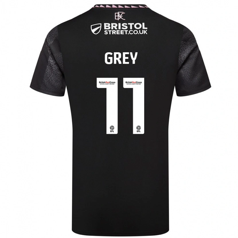 Danxen Mujer Camiseta Anna Grey #11 Negro 2ª Equipación 2024/25 La Camisa México