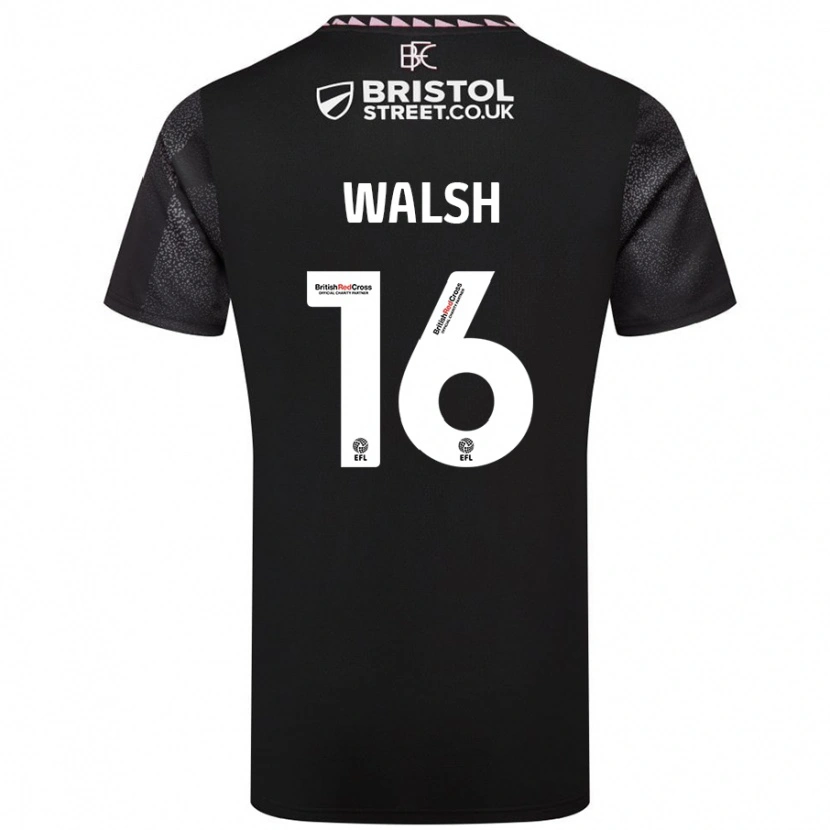 Danxen Mujer Camiseta Lucy Walsh #16 Negro 2ª Equipación 2024/25 La Camisa México