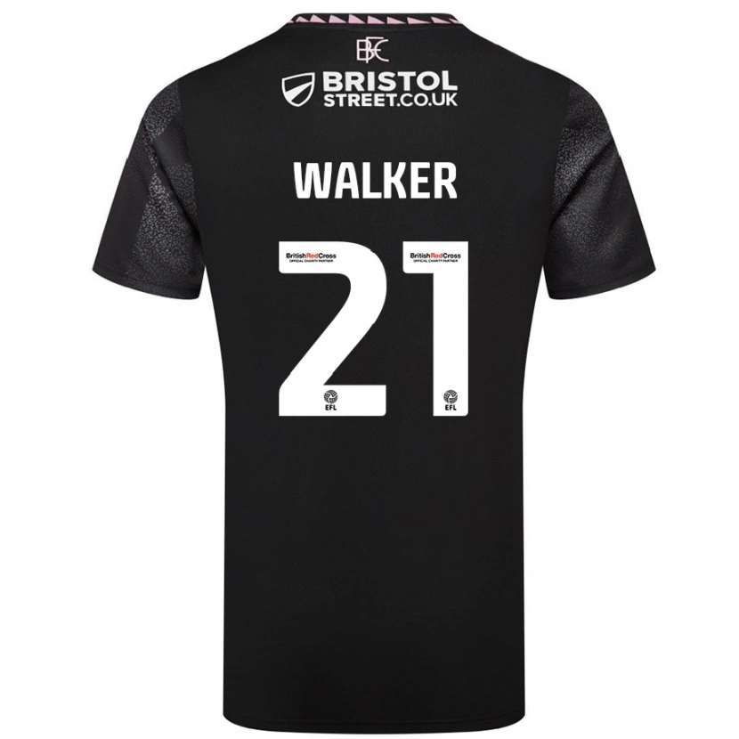 Danxen Mujer Camiseta Claudia Walker #21 Negro 2ª Equipación 2024/25 La Camisa México