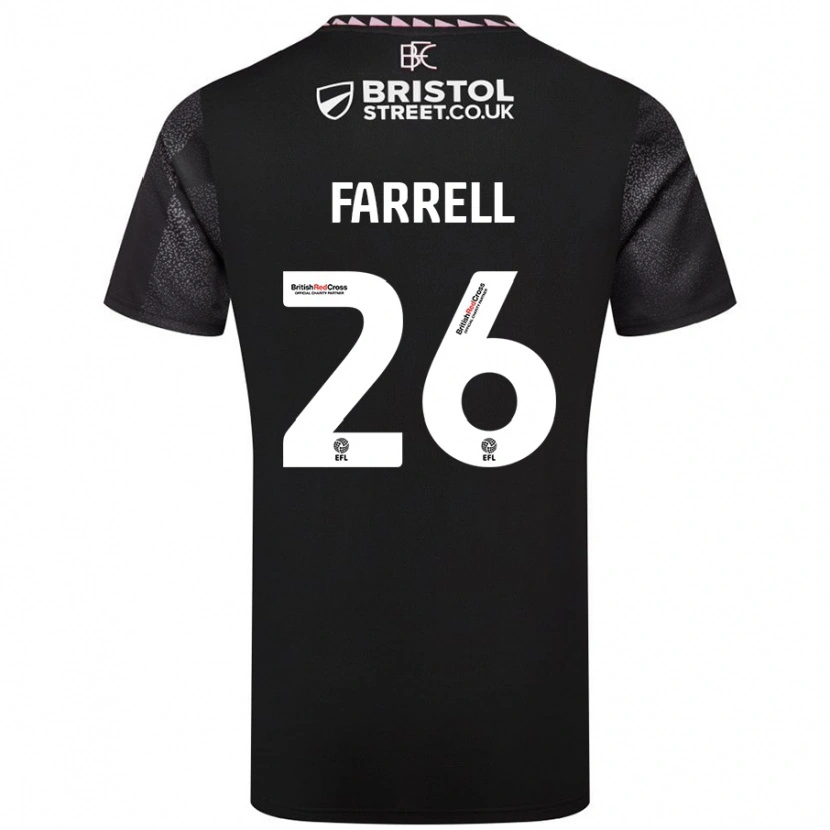 Danxen Mujer Camiseta Lucy Farrell #26 Negro 2ª Equipación 2024/25 La Camisa México