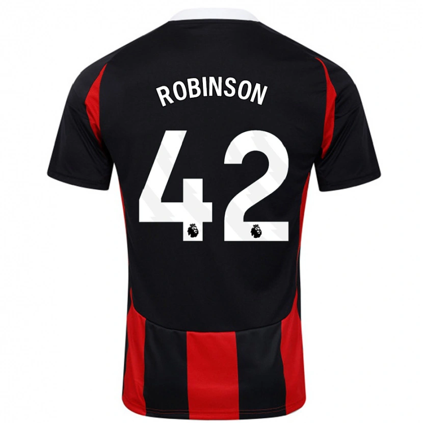 Danxen Mujer Camiseta Charlie Robinson #42 Negro Rojo 2ª Equipación 2024/25 La Camisa México