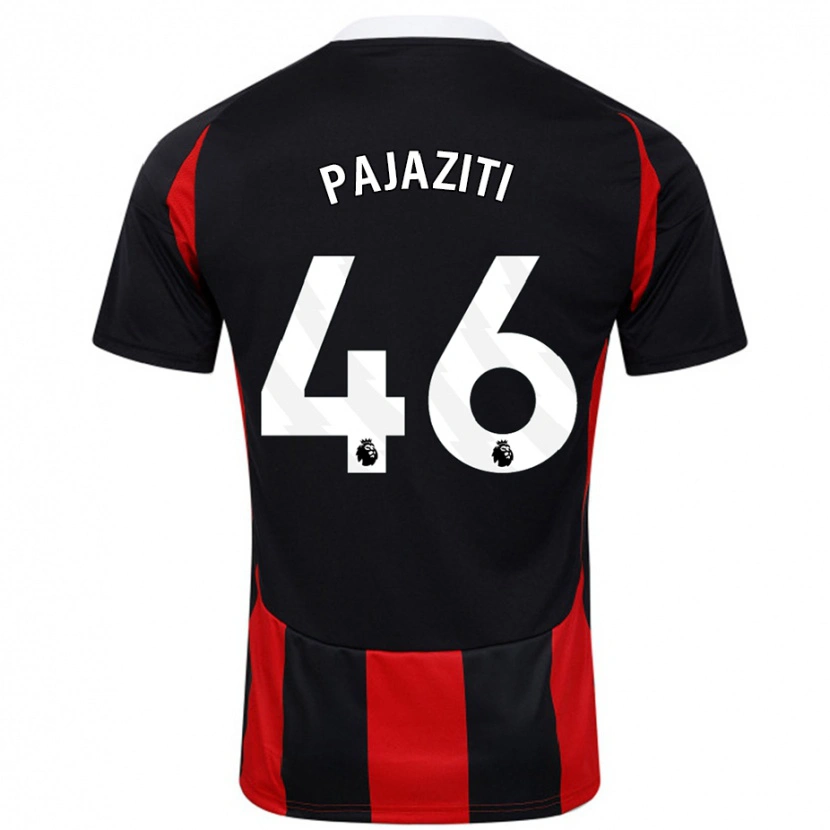 Danxen Mujer Camiseta Adrion Pajaziti #46 Negro Rojo 2ª Equipación 2024/25 La Camisa México