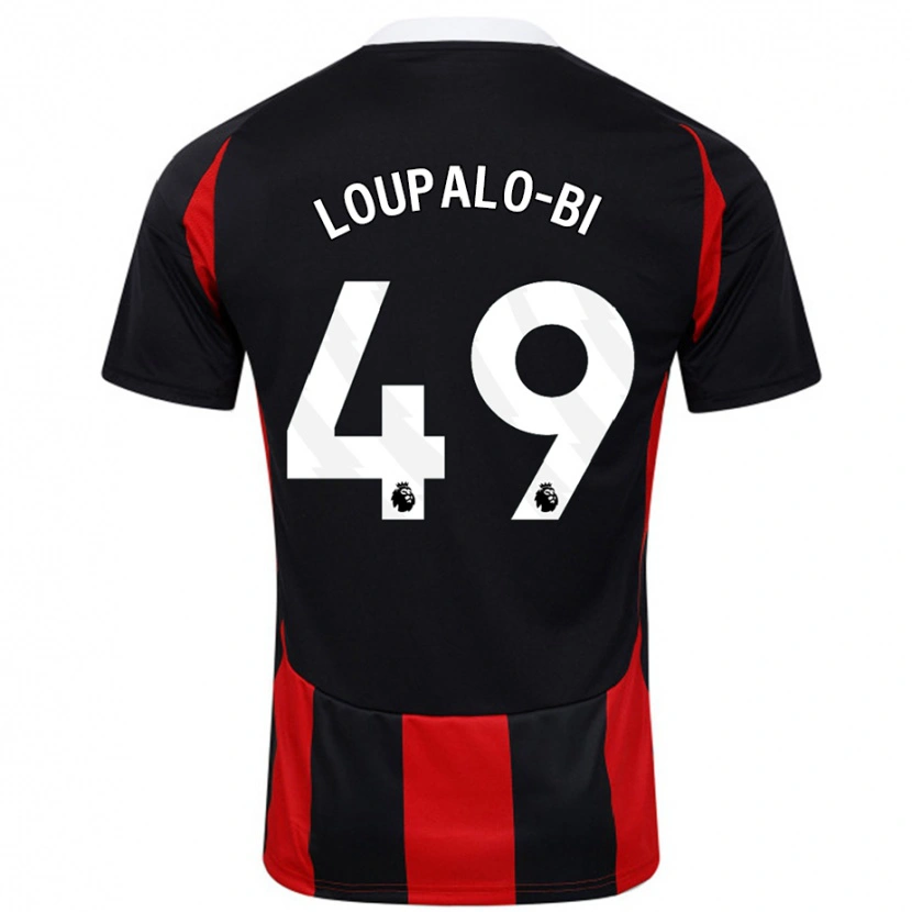 Danxen Mujer Camiseta Aaron Loupalo-Bi #49 Negro Rojo 2ª Equipación 2024/25 La Camisa México