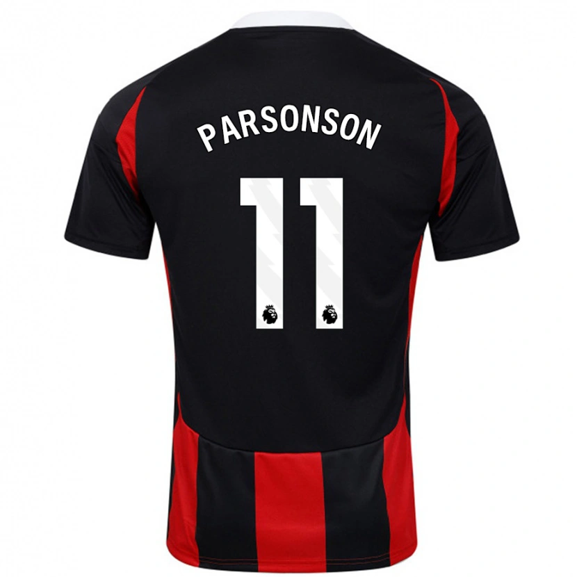 Danxen Mujer Camiseta Madi Parsonson #11 Negro Rojo 2ª Equipación 2024/25 La Camisa México