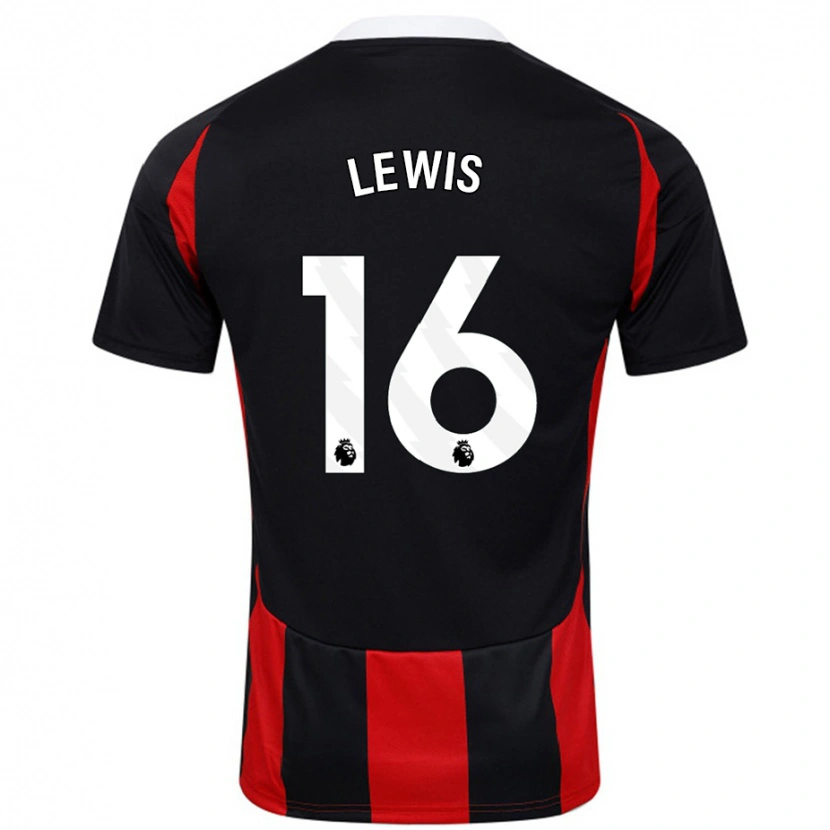 Danxen Mujer Camiseta Milla Lewis #16 Negro Rojo 2ª Equipación 2024/25 La Camisa México