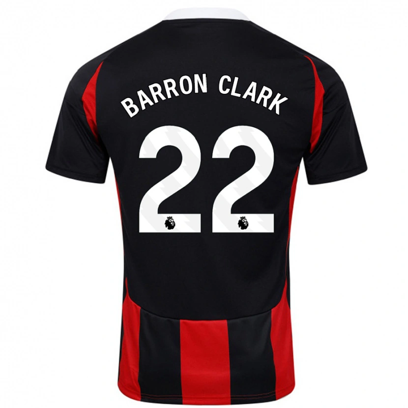 Danxen Mujer Camiseta Betty Barron-Clark #22 Negro Rojo 2ª Equipación 2024/25 La Camisa México