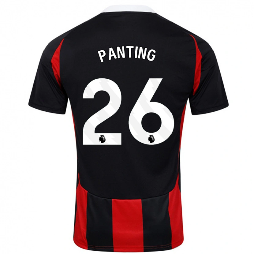 Danxen Mujer Camiseta Rachel Panting #26 Negro Rojo 2ª Equipación 2024/25 La Camisa México