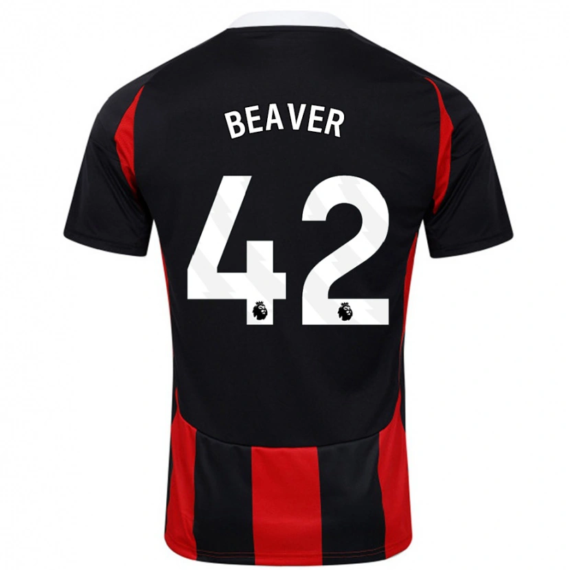 Danxen Mujer Camiseta Cat Beaver #42 Negro Rojo 2ª Equipación 2024/25 La Camisa México