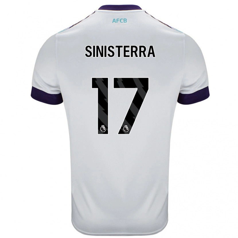 Danxen Mujer Camiseta Luis Sinisterra #17 Blanco Verde Púrpura 2ª Equipación 2024/25 La Camisa México