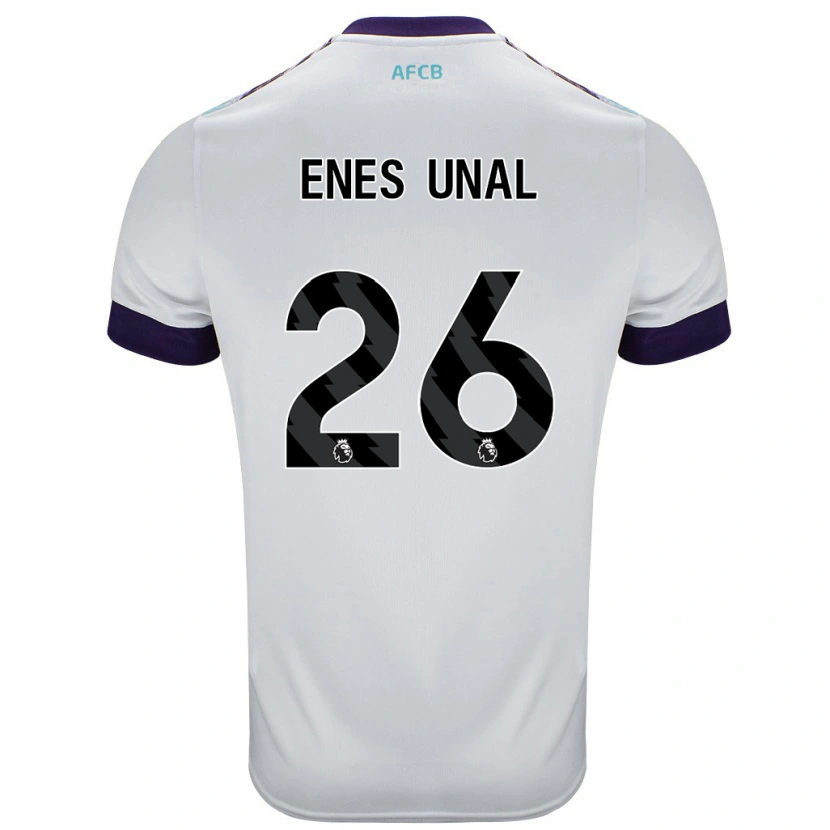 Danxen Mujer Camiseta Enes Ünal #26 Blanco Verde Púrpura 2ª Equipación 2024/25 La Camisa México