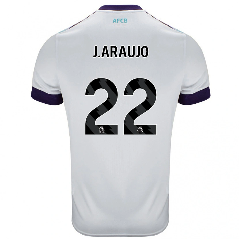Danxen Mujer Camiseta Julián Araujo #28 Blanco Verde Púrpura 2ª Equipación 2024/25 La Camisa México