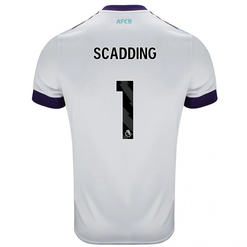 Danxen Mujer Camiseta Katie Scadding #1 Blanco Verde Púrpura 2ª Equipación 2024/25 La Camisa México