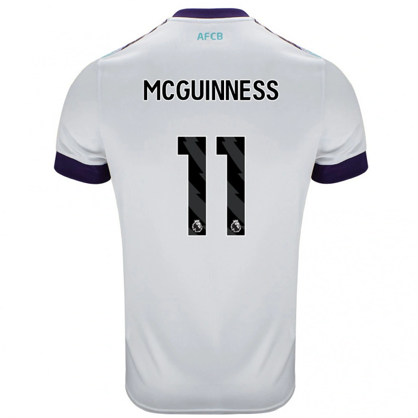 Danxen Mujer Camiseta Gemma Mcguinness #11 Blanco Verde Púrpura 2ª Equipación 2024/25 La Camisa México