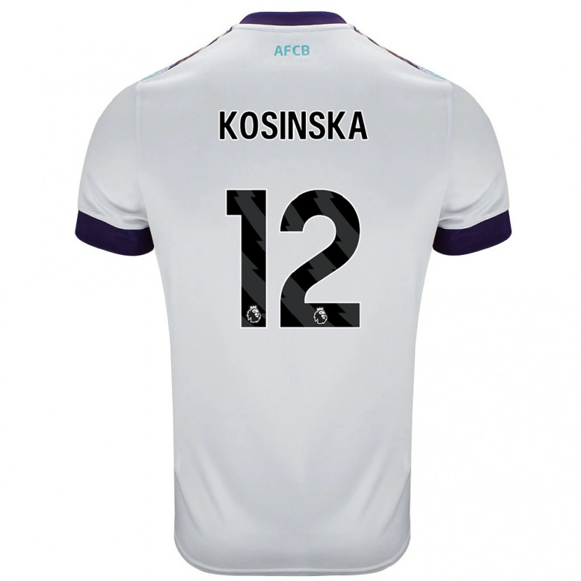 Danxen Mujer Camiseta Daniela Kosinska #12 Blanco Verde Púrpura 2ª Equipación 2024/25 La Camisa México