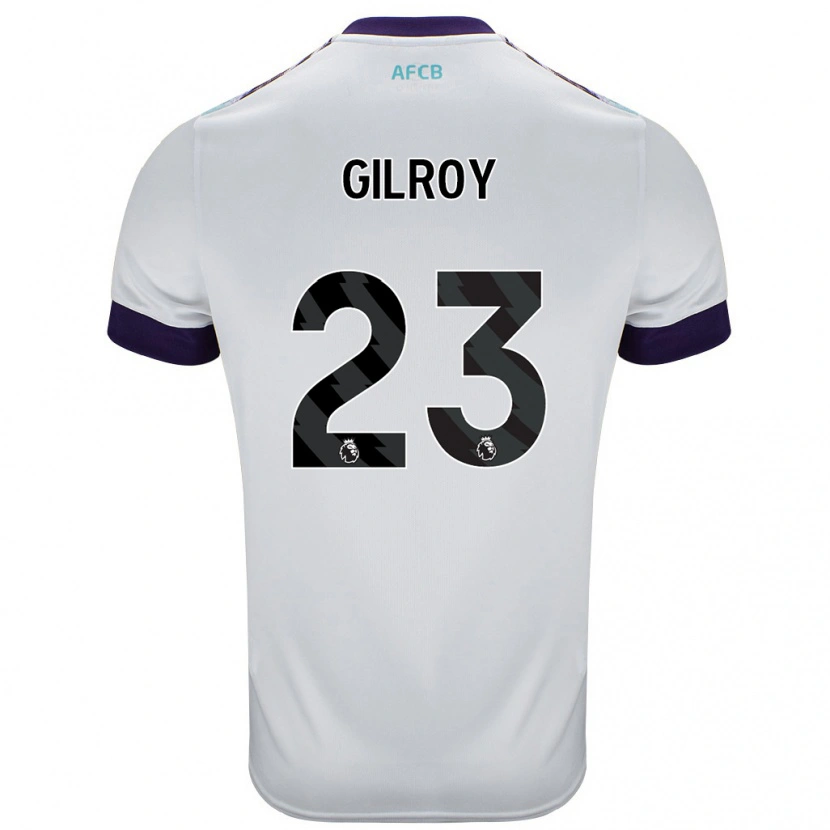 Danxen Mujer Camiseta Chloe Gilroy #23 Blanco Verde Púrpura 2ª Equipación 2024/25 La Camisa México