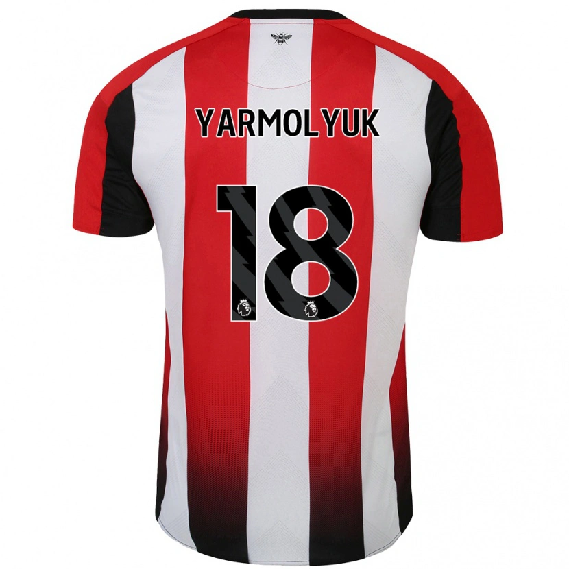 Danxen Niño Camiseta Yegor Yarmolyuk #18 Rojo Blanco 1ª Equipación 2024/25 La Camisa México