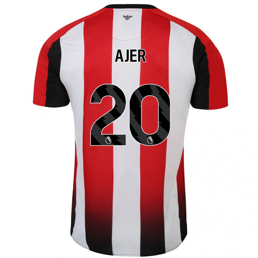 Danxen Niño Camiseta Kristoffer Ajer #20 Rojo Blanco 1ª Equipación 2024/25 La Camisa México
