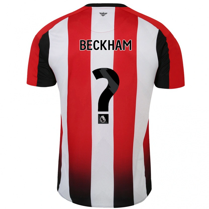 Danxen Niño Camiseta Romeo Beckham #0 Rojo Blanco 1ª Equipación 2024/25 La Camisa México