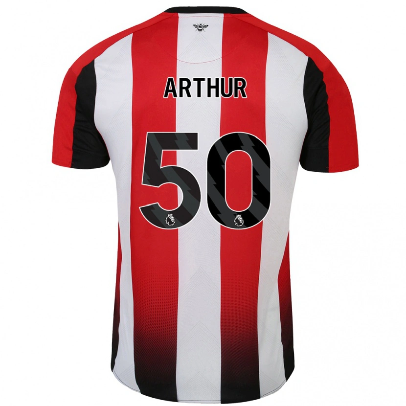 Danxen Niño Camiseta Benjamin Arthur #50 Rojo Blanco 1ª Equipación 2024/25 La Camisa México