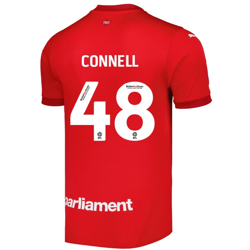Danxen Niño Camiseta Luca Connell #48 Rojo 1ª Equipación 2024/25 La Camisa México