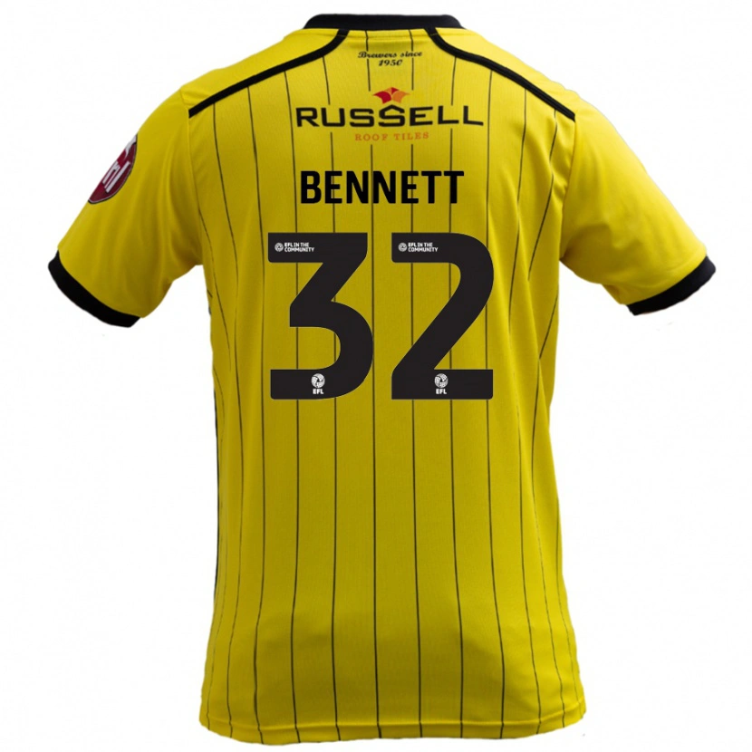 Danxen Niño Camiseta Mason Bennett #32 Amarillo 1ª Equipación 2024/25 La Camisa México