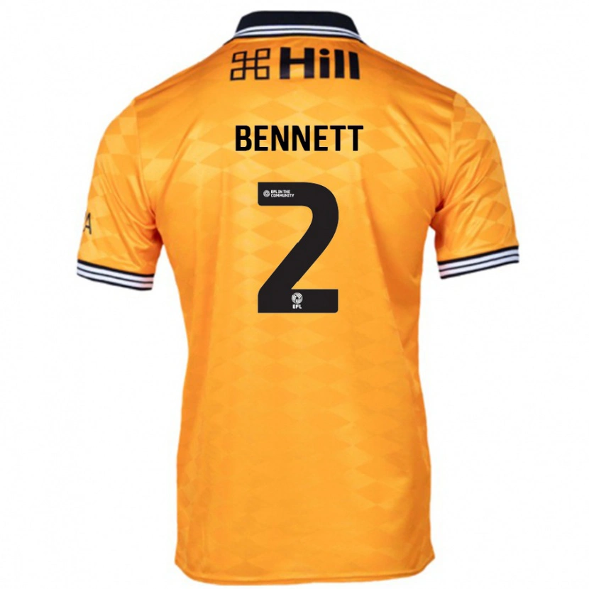 Danxen Niño Camiseta Liam Bennett #2 Naranja 1ª Equipación 2024/25 La Camisa México