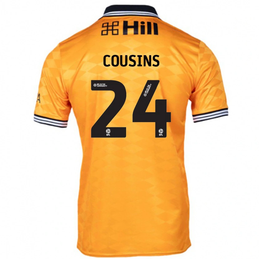 Danxen Niño Camiseta Jordan Cousins #24 Naranja 1ª Equipación 2024/25 La Camisa México